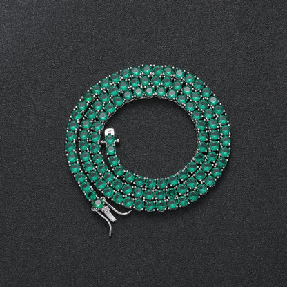 Luxury Tennis Necklace 【4mm / GREEN】
