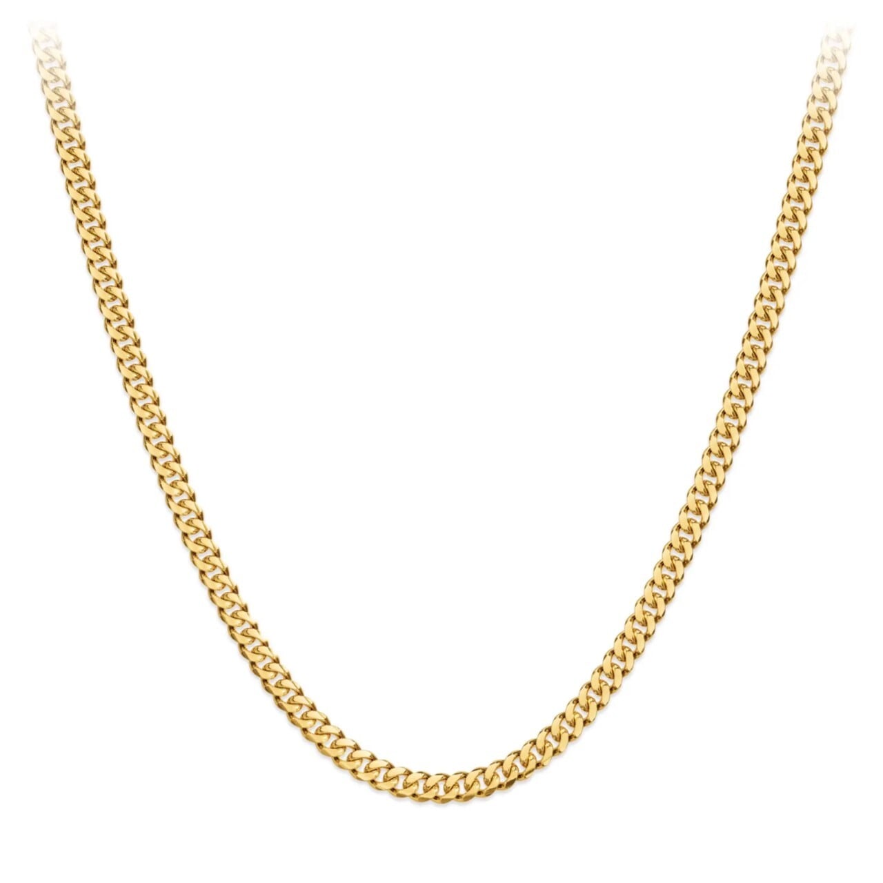 Miami Chain Link Necklace 【3mm/GOLD】