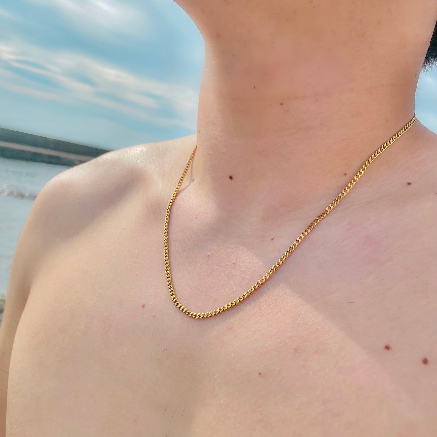 Miami Chain Link Necklace 【3mm/GOLD】